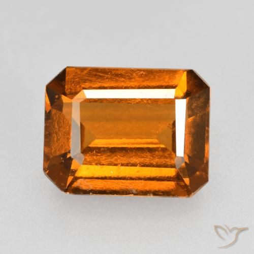 granada hessonita Laranja Médio Natural 2.45ct, Corte Octógono / Esmeralda, VS-SI
