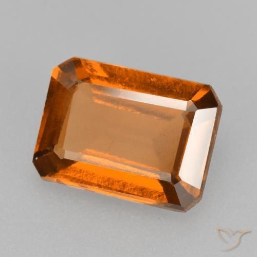 1.84ct Natural Laranja Médio granada hessonita, Corte Esmeralda, VS-SI