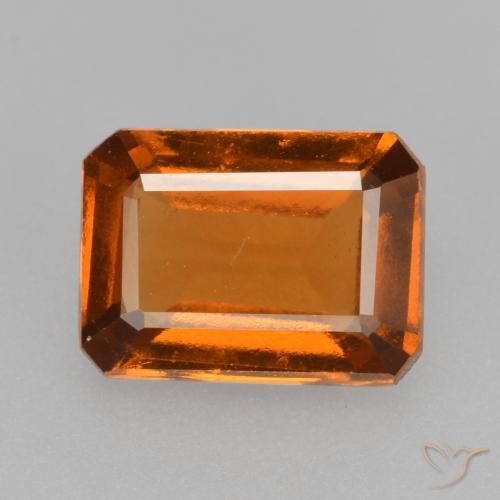 granada hessonita Laranja Médio Natural 1.84ct, Corte Octógono / Esmeralda, VS-SI