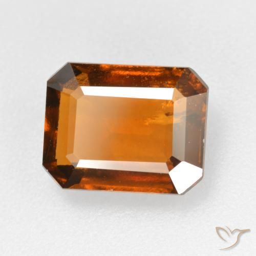 granada hessonita Laranja Profundo Natural 2.63ct, Corte Octógono / Esmeralda, SI
