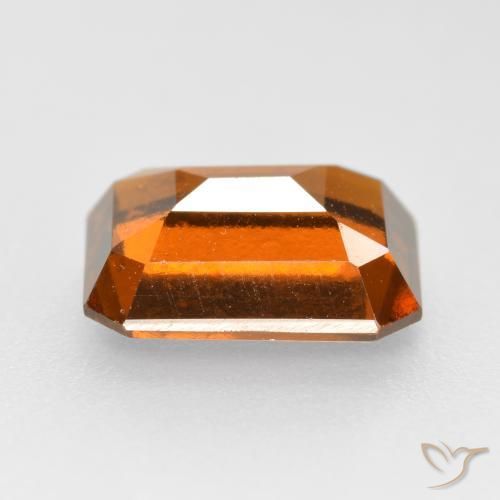 granada hessonita Laranja Profundo Natural 2.63ct, Corte Octógono / Esmeralda, SI