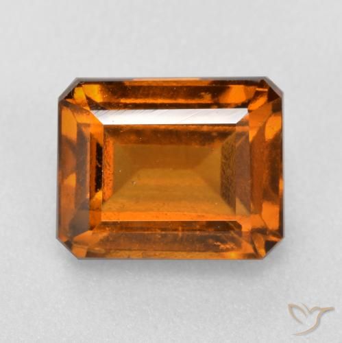 granada hessonita Laranja Profundo Natural 2.34ct, Corte Octógono / Esmeralda, VS-SI