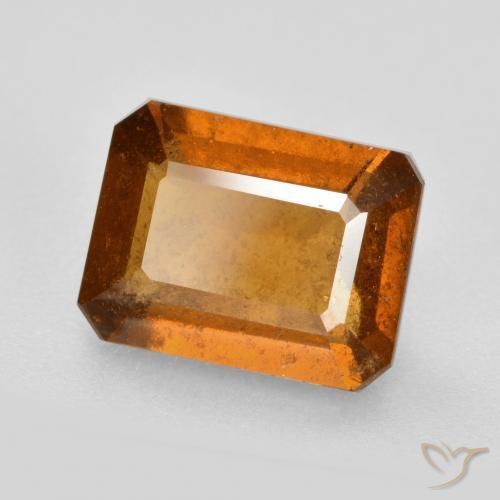 2.58ct Natural Laranja Profundo granada hessonita, Corte Esmeralda, SI