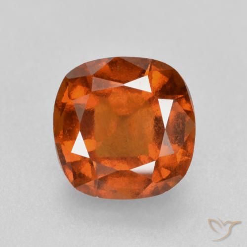 1.87ct Natural laranja avermelhado granada hessonita, Almofada, VS-SI