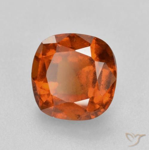 granada hessonita laranja avermelhado Natural 1.87ct, Almofada, VS-SI