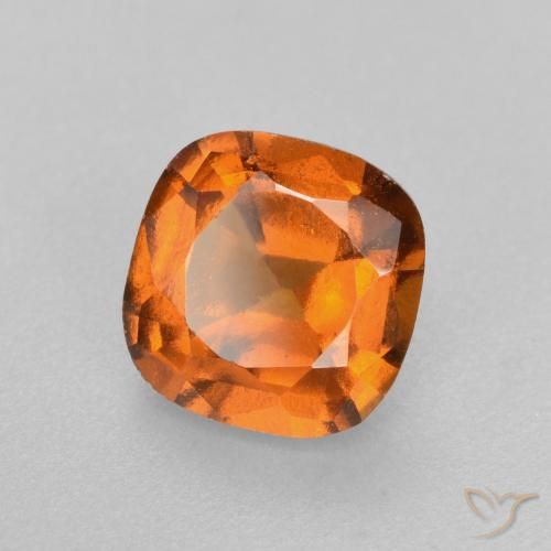 granada hessonita Laranja Médio Natural 1.57ct, Almofada, VS-SI