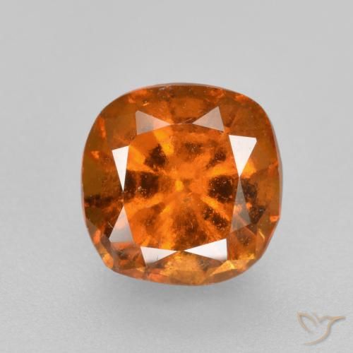 1.42ct Natural Laranja Profundo granada hessonita, Almofada, VS-SI