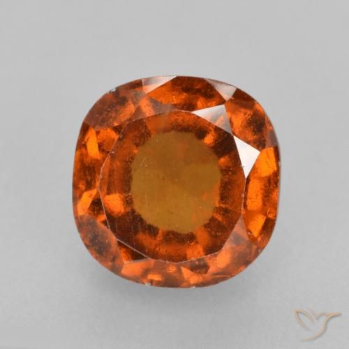 2.08ct Natural laranja avermelhado granada hessonita, Almofada, VS-SI