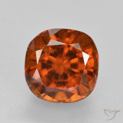 2.19ct Natural âmbar laranja granada hessonita, Almofada, VS-SI