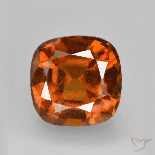 2.16ct Natural Laranja Profundo granada hessonita, Almofada, VS-SI