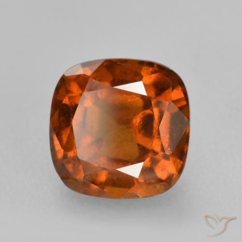 granada hessonita Laranja Profundo Natural 2.16ct, Almofada, VS-SI