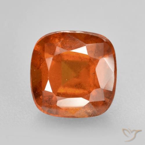 2.08ct Natural fogo laranja granada hessonita, Almofada, SI