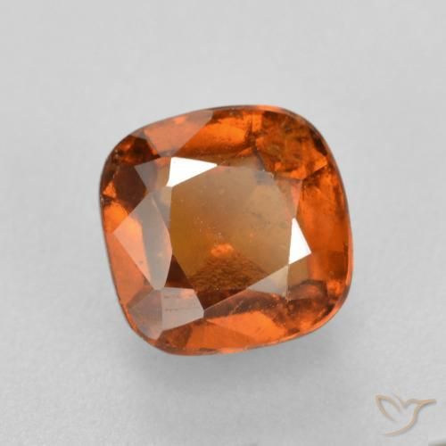 granada hessonita Laranja Profundo Natural 2.07ct, Almofada, SI