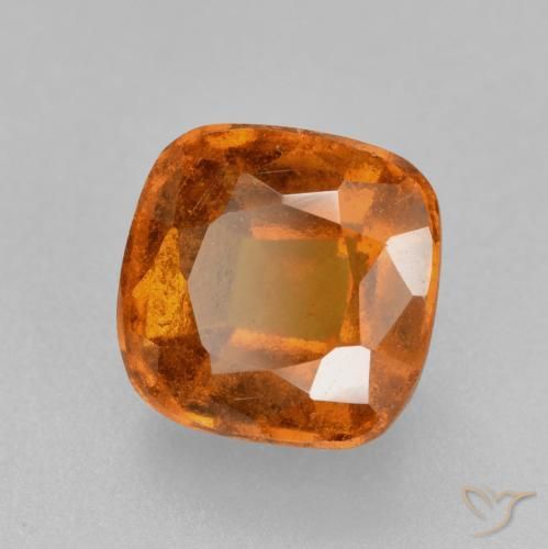 granada hessonita laranja avermelhado Natural 2.29ct, Almofada, VS-SI