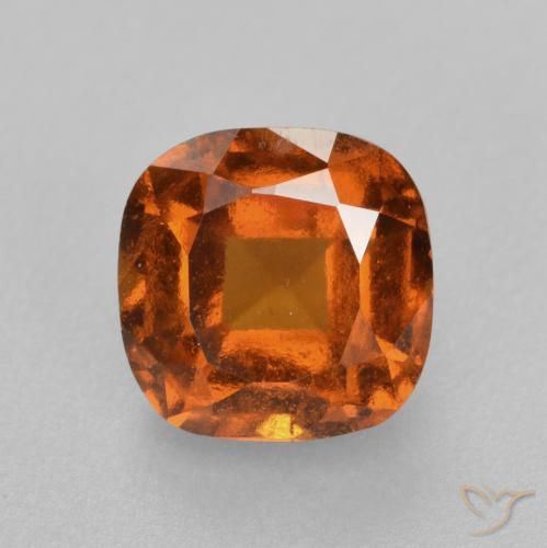 2.01ct Natural Laranja médio-escuro granada hessonita, Almofada, VS-SI