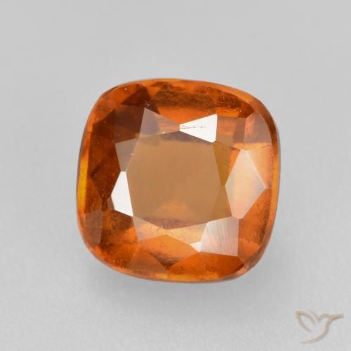 granada hessonita Laranja Profundo Natural 2.16ct, Almofada, VS-SI