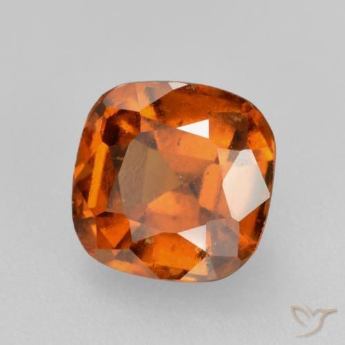 granada hessonita Laranja Profundo Natural 2.01ct, Almofada, VS-SI