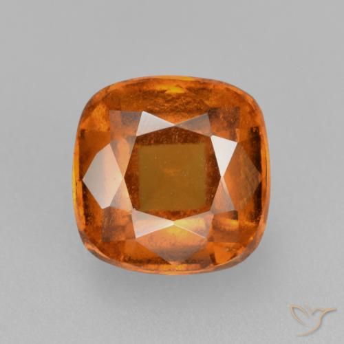 2.08ct Natural Laranja Profundo granada hessonita, Almofada, VS-SI