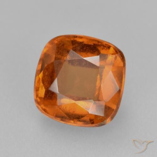granada hessonita Laranja Profundo Natural 2.08ct, Almofada, VS-SI