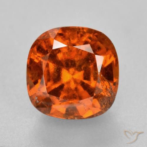 2.08ct Natural Laranja Profundo granada hessonita, Almofada, SI