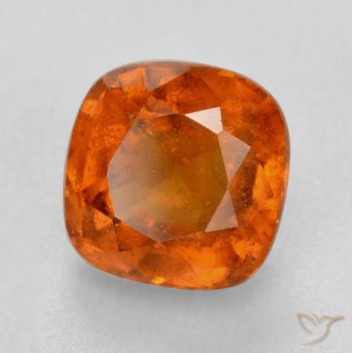 granada hessonita Laranja Médio Natural 2.22ct, Almofada, SI