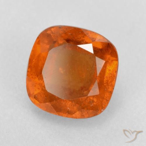 granada hessonita Laranja Médio Natural 2.19ct, Almofada, SI