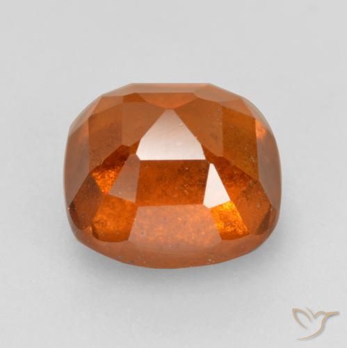 granada hessonita Laranja Médio Natural 2.19ct, Almofada, SI