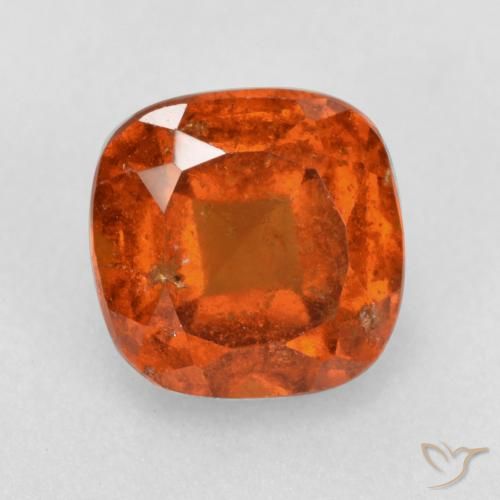 2.02ct Natural fogo laranja granada hessonita, Almofada, SI