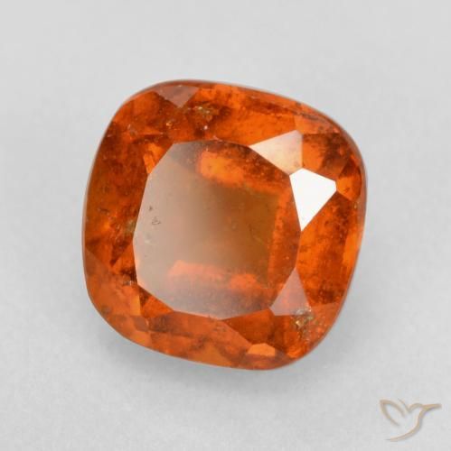 granada hessonita fogo laranja Natural 2.02ct, Almofada, SI