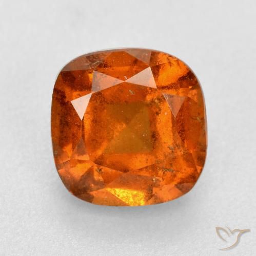1.64ct Natural âmbar laranja granada hessonita, Almofada, SI