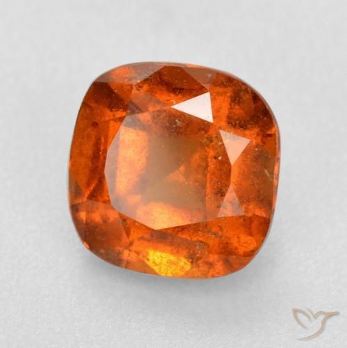 granada hessonita âmbar laranja Natural 1.64ct, Almofada, SI