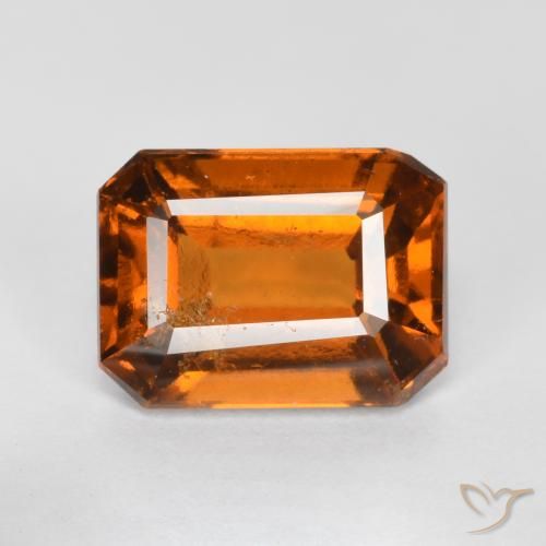 2.00ct Natural Laranja Médio granada hessonita, Corte Esmeralda, SI