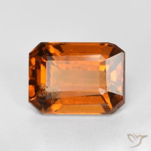 granada hessonita Laranja Médio Natural 2.00ct, Corte Octógono / Esmeralda, SI