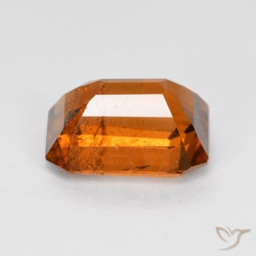 granada hessonita Laranja Médio Natural 2.00ct, Corte Octógono / Esmeralda, SI