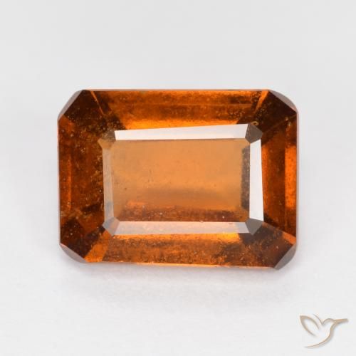 2.34ct Natural Laranja Profundo granada hessonita, Corte Esmeralda, SI
