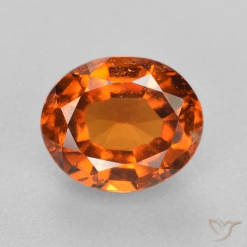 1.86ct Natural Laranja Profundo granada hessonita, oval, VS
