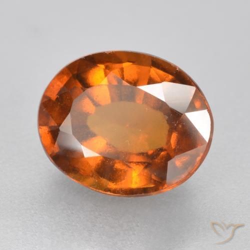 granada hessonita Laranja Profundo Natural 2.25ct, oval, VS