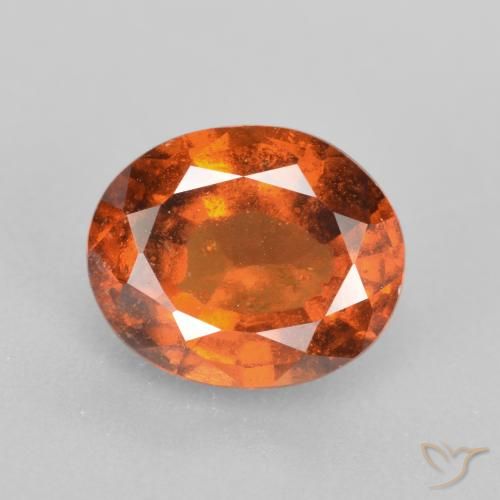 2.25ct Natural Laranja Profundo granada hessonita, oval, SI