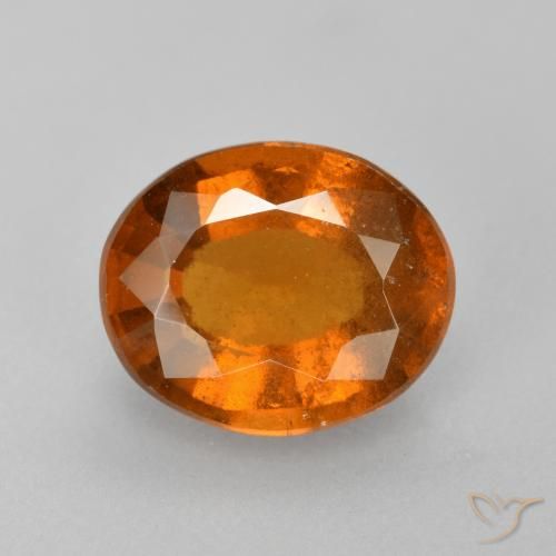 2.23ct Natural Laranja médio-escuro granada hessonita, oval, VS-SI