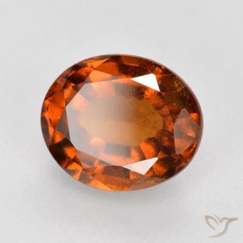 granada hessonita âmbar laranja Natural 2.78ct, oval, VS-SI