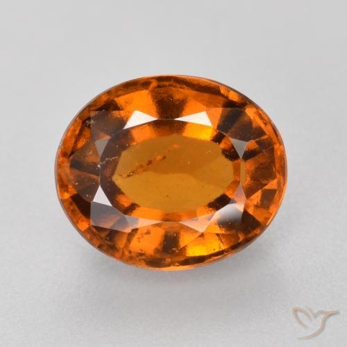 1.98ct Natural laranja avermelhado granada hessonita, oval, VS-SI