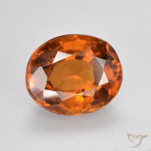 granada hessonita Laranja médio-escuro Natural 1.81ct, oval, VS-SI