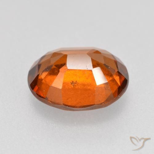 granada hessonita laranja avermelhado Natural 2.27ct, oval, VS-SI