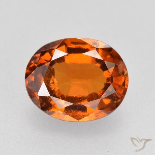 1.62ct Natural Laranja Profundo granada hessonita, oval, VS-SI