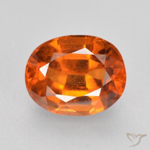 2.08ct Natural Laranja Profundo granada hessonita, oval, VVS-VS
