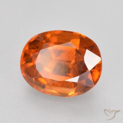 granada hessonita Laranja Profundo Natural 2.08ct, oval, VVS-VS