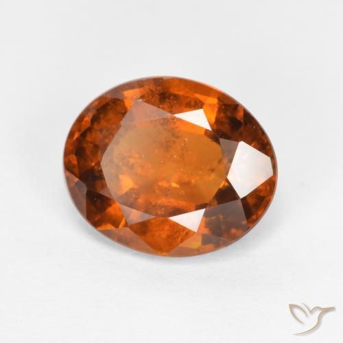 granada hessonita âmbar laranja Natural 2.03ct, oval, SI