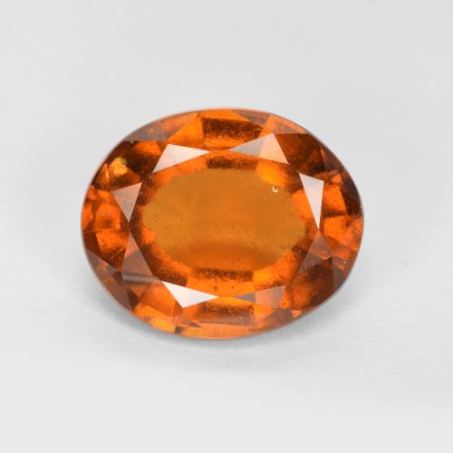 Granada hessonita laranja natural 2,20ct, corte oval, VS-SI