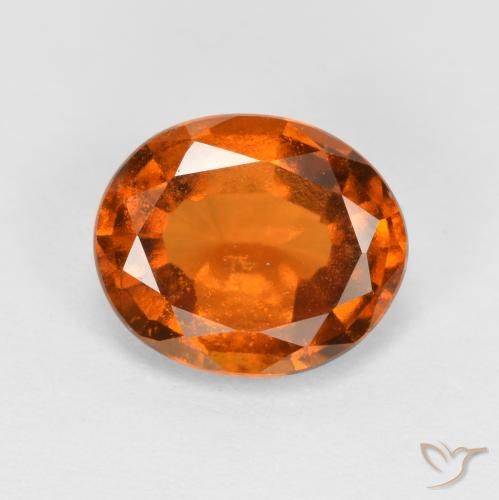 2.12ct Natural Laranja Profundo granada hessonita, oval, SI