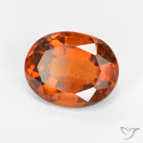 granada hessonita Laranja Profundo Natural 1.93ct, oval, VS